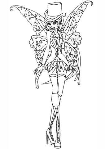 Gothic Flora Coloring Page